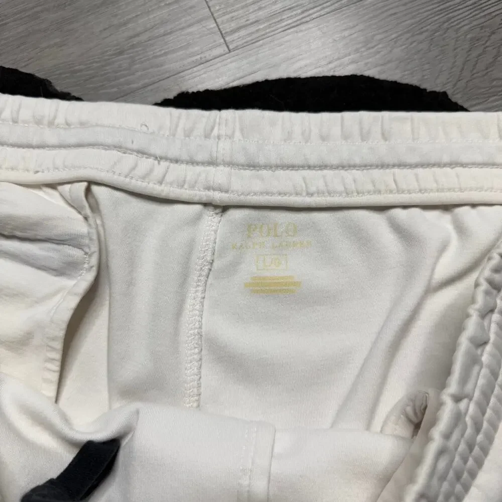 Polo Ralph Lauren Embroidered Logo Regular Fit Sweatpants SIze Large White